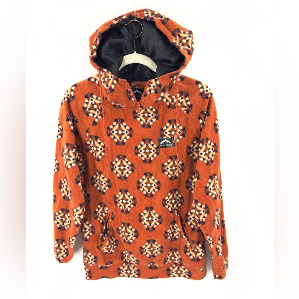 Massive Outdoor Fleece Hoodie Mens Small Southwest Western Gorp Aztec Colorful